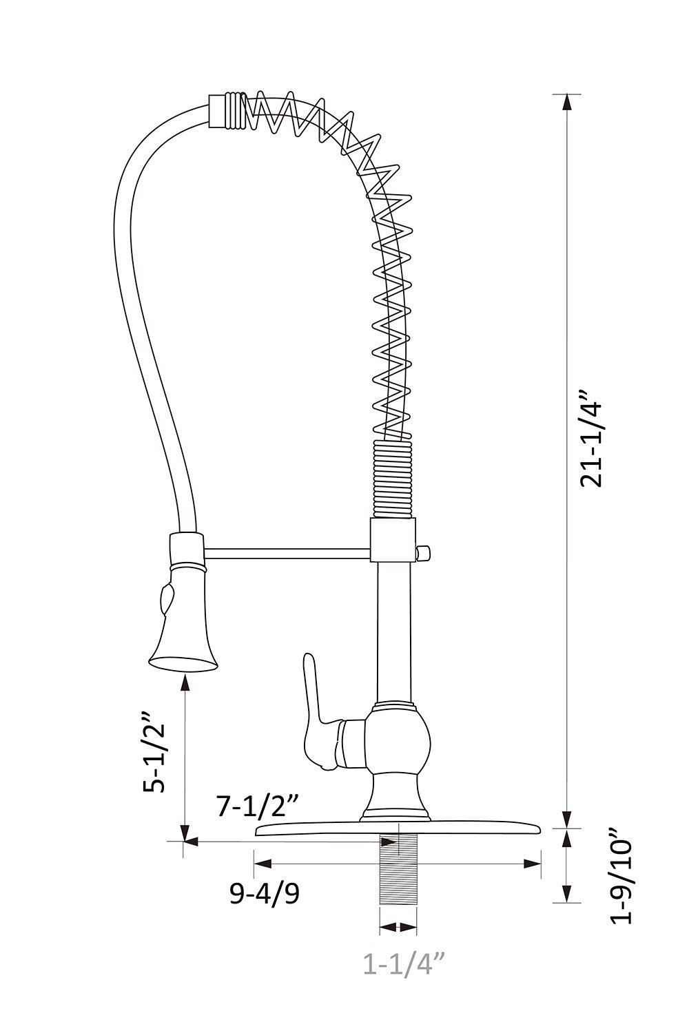 Niquero Single Handle Kitchen Sink Faucet with Pull Spray